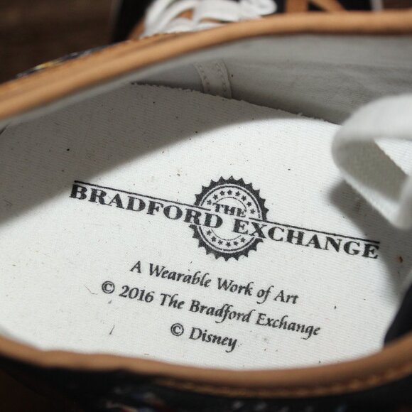 BRADFORD EXCHANGE Disney Wearable Work of Art Shoes Sz 10 Collectors Sneakers - Picture 10 of 11